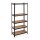 relaxdays Schwerlastregal 10033051_0 schwarz/braun 100,0 x 45,0 x 220,0 cm