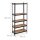 relaxdays Schwerlastregal 10033051_0 schwarz/braun 100,0 x 45,0 x 220,0 cm