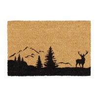 relaxdays Kokosmatte braun/schwarz 40,0 x 60,0 cm