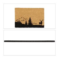 relaxdays Kokosmatte braun/schwarz 40,0 x 60,0 cm