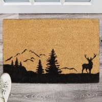 relaxdays Kokosmatte braun/schwarz 40,0 x 60,0 cm
