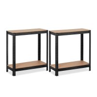 relaxdays Schwerlastregal 10033048_0 schwarz/braun 70,0 x 30,0 x 150,0 cm