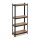 relaxdays Schwerlastregal 10033048_0 schwarz/braun 70,0 x 30,0 x 150,0 cm