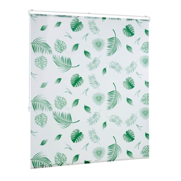 relaxdays Duschrollo Blätter 140,0 x 240,0 cm