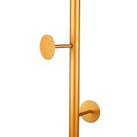 relaxdays Kleiderständer gold Metall 5 Haken 29,0 x 172,0 cm, 1 St.