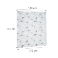 relaxdays Duschrollo Blätter 140,0 x 240,0 cm  ( 10032541_1048 )