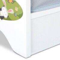 relaxdays Kinderregal weiß/blau 71,0 x 23,0 x 74,0 cm, 1 St.