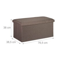 relaxdays Sitztruhe 10031616_709 dunkelgrau Holz 76,5 cm