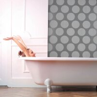 relaxdays Duschrollo schwarz, grau 100,0 x 240,0 cm