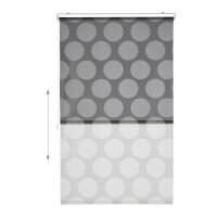 relaxdays Duschrollo schwarz, grau 100,0 x 240,0 cm