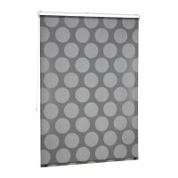 relaxdays Duschrollo schwarz, grau 120,0 x 240,0 cm