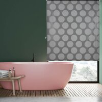 relaxdays Duschrollo schwarz, grau 120,0 x 240,0 cm