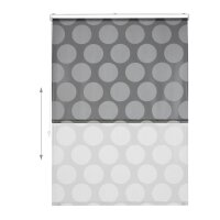 relaxdays Duschrollo schwarz, grau 120,0 x 240,0 cm