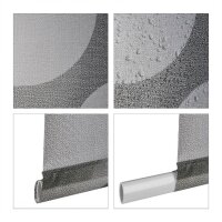 relaxdays Duschrollo schwarz, grau 120,0 x 240,0 cm