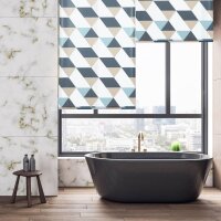 relaxdays Duschrollo Dreiecke 80,0 x 240,0 cm
