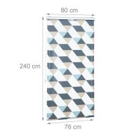 relaxdays Duschrollo Dreiecke 80,0 x 240,0 cm