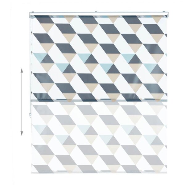 relaxdays Duschrollo Dreiecke 140,0 x 240,0 cm