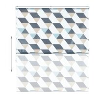 relaxdays Duschrollo Dreiecke 140,0 x 240,0 cm
