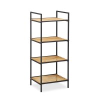 relaxdays Beistellregal braun, schwarz 39,0 x 32,5 x 95,0...