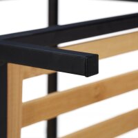 relaxdays Beistellregal braun, schwarz 39,0 x 32,5 x 95,0 cm, 1 St.