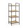 relaxdays Beistellregal braun, schwarz 39,0 x 32,5 x 95,0 cm, 1 St.