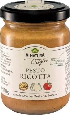 ALNATURA Bio Pesto Ricotta 140,0 g, 1 St.
