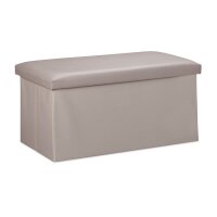 relaxdays Sitztruhe 10031586_111 grau Holz 76,5 cm
