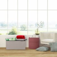relaxdays Sitztruhe 10031586_111 grau Holz 76,5 cm