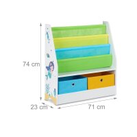 relaxdays Kinderregal mehrfarbig 71,0 x 23,0 x 74,0 cm, 1 St.