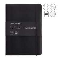 MIQUELRIUS Notizbuch Leather ca. DIN A5 kariert, schwarz...