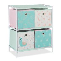 relaxdays Kinderregal Lama mehrfarbig 53,0 x 30,0 x 62,0...