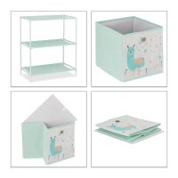 relaxdays Kinderregal Lama mehrfarbig 53,0 x 30,0 x 62,0 cm, 1 St.