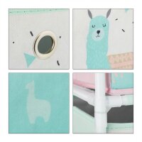 relaxdays Kinderregal Lama mehrfarbig 53,0 x 30,0 x 62,0 cm, 1 St.