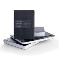 MIQUELRIUS Notizbuch Leather ca. DIN A6 kariert, schwarz Softcover 200 Seiten, 1 St.