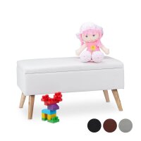 relaxdays Sitztruhe 10025734_49 weiß Holz 80,0 cm