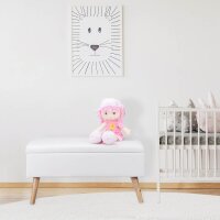relaxdays Sitztruhe 10025734_49 weiß Holz 80,0 cm