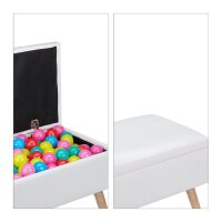 relaxdays Sitztruhe 10025734_49 weiß Holz 80,0 cm