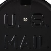 relaxdays Zeitungsrolle US Mail 10028065_46 schwarz mit Zeitungsfach