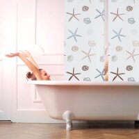 relaxdays Duschrollo OCEAN Muscheln, Seesterne 60,0 x...