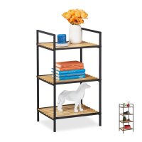 relaxdays Beistellregal braun, schwarz 39,0 x 32,5 x 71,0...