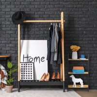 relaxdays Beistellregal braun, schwarz 39,0 x 32,5 x 71,0 cm, 1 St.