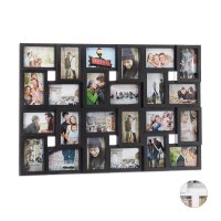 relaxdays  Collage-Bilderrahmen schwarz 86,0 x 57,0 cm, 1...