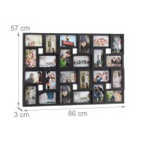 relaxdays  Collage-Bilderrahmen schwarz 86,0 x 57,0 cm, 1 St.