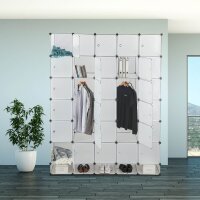 relaxdays Kleiderschrank, 10024527_50 transparent 180,0 x...