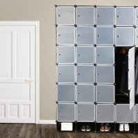 relaxdays Kleiderschrank, 10024527_50 transparent 180,0 x 46,5 x 234,0 cm, 1 St.