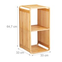 relaxdays Beistellregal braun 33,0 x 33,0 x 64,7 cm, 1 St.