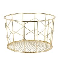relaxdays Aufbewahrungskorb gold 21,5 x 21,5 x 13,0 cm, 1...