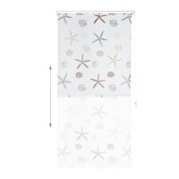 relaxdays Duschrollo OCEAN Muscheln, Seesterne 100,0 x...
