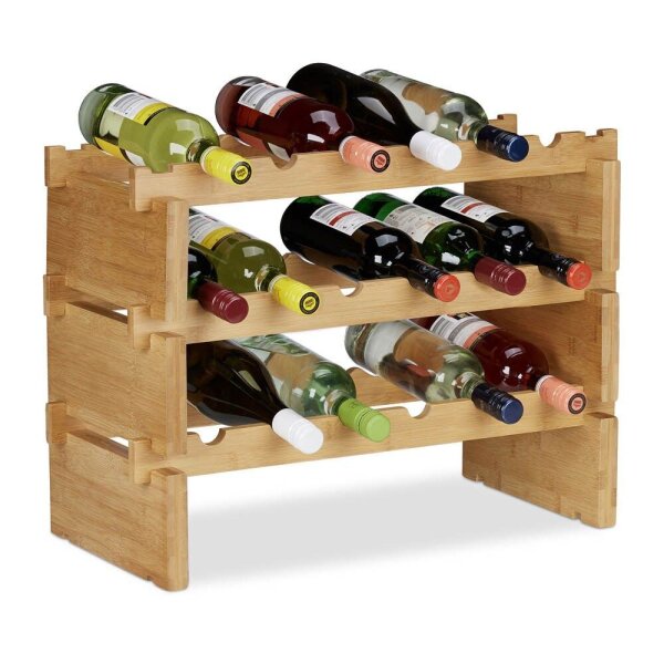 relaxdays Weinregal braun 60,0 x 28,5 x 45,0 cm, 1 St.