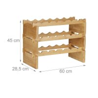 relaxdays Weinregal braun 60,0 x 28,5 x 45,0 cm, 1 St.